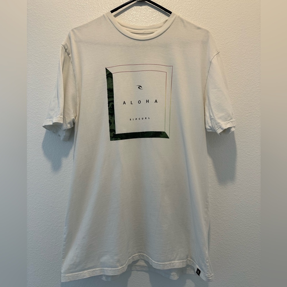 Rip Curl - Men's White Graphic T-Shirt - Large